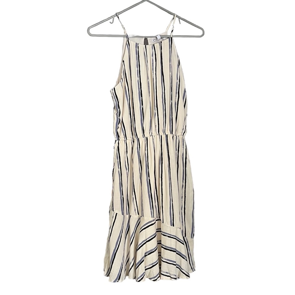 Spirit of Grace | NWT | Ivory Dress with blue Stripes | Size S